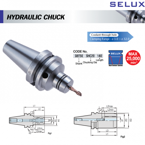 Đầu kẹp thủy lực GBT SELUX HYDRAULIC CHUCK
