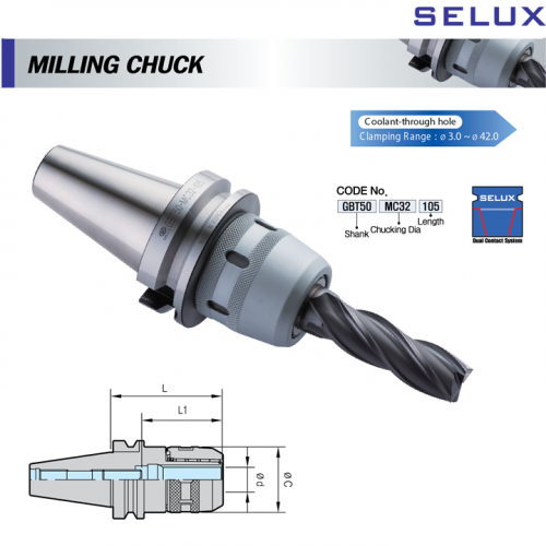 Bầu kẹp dao phay GBT SELUX