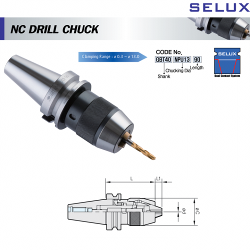 Bầu kẹp mũi khoan GBT SELUX